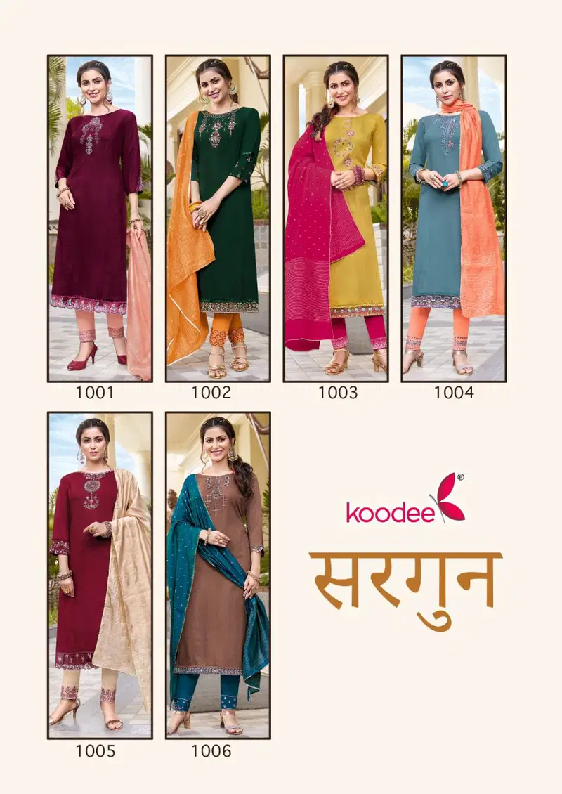 Koodee Sargun 1 New Fancy Exclusive Wear Designer Kurti Pant With Dupatta Collection